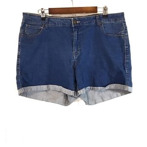 Wax jean shorts